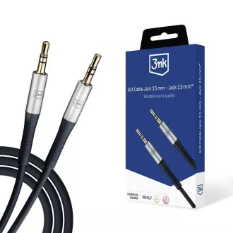 3mk Audiokabel - AUX Kabel Jack 3, 5 mm - Jack 3, 5 mm, Länge 1 m, schwarz 3mk Audiokabel - AUX Kabel Jack 3, 5 mm - Jack 3, 5 mm, Länge 1 m, schwarz
