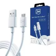 3mk Datenkabel - Hyper Cable A zu Micro 1.2m 5V 2, 4A, weiß