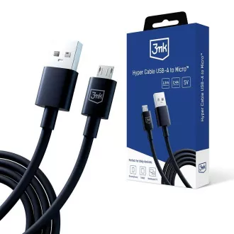 3mk Datenkabel - Hyper Cable A zu Micro 1.2m 5V 2, 4A, schwarz 3mk Datenkabel - Hyper Cable A zu Micro 1.2m 5V 2, 4A, schwarz