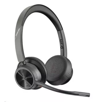 Poly Voyager 4320 MS Teams schnurloses Headset, BT700 USB-C Adapter, Stereo, Ladestation