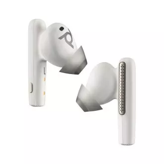 Poly Voyager Free 60 MS Teams Bluetooth-Headset, BT700 USB-C Adapter, Ladeetui, weiß Poly Voyager Free 60 MS Teams Bluetooth-Headset, BT700 USB-C Adapter, Ladeetui, weiß