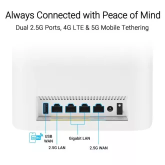 ASUS ZenWifi BT8 1er-Pack, WiFi7 Erweiterbarer Router, AiMesh, 1x WAN, 3x LAN, 1x 3.0 ASUS ZenWifi BT8 1er-Pack, WiFi7 Erweiterbarer Router, AiMesh, 1x WAN, 3x LAN, 1x 3.0