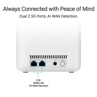 ASUS ZenWifi BD4 3er-Pack, WiFi7 Erweiterbarer Router, AiMesh, 2x WAN/LAN