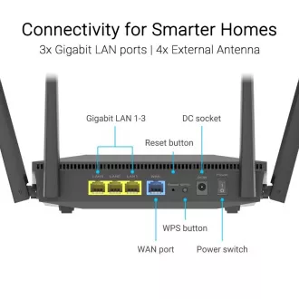ASUS RT-AX52 Pro (AX3000) Router, Dual Band WiFi 6, erweiterbarer Router