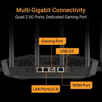 ASUS Gaming Router TUF-BE9400 3-Wege WiFi7 Router, 1x WAN, 3x LAN, AiMesh