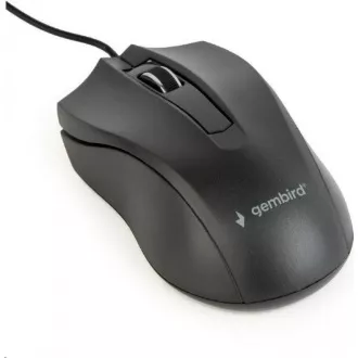 GEMBIRD Maus MUS-3B-01, kabelgebunden, optisch, 1000 dpi, USB, schwarz