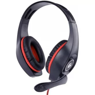 GEMBIRD Kopfhörer mit Mikrofon GHS-05-M, Gaming, schwarz-blau, 1x 4-Pol 3,5mm Klinke GEMBIRD Kopfhörer mit Mikrofon GHS-05-M, Gaming, schwarz-blau, 1x 4-Pol 3,5mm Klinke