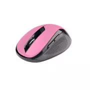 C-TECH Maus WLM-02, schwarz-pink, kabellos, 1600DPI, 6 Tasten, USB-Nano-Empfänger
