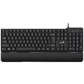 GENIUS Tastatur KB-100XP, verkabelt, Ergo-Matte, USB, CZ SK-Layout