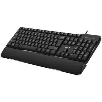 GENIUS Tastatur KB-100XP, verkabelt, Ergo-Matte, USB, CZ SK-Layout