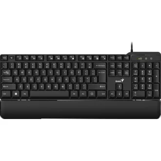 GENIUS Tastatur KB-100XP, verkabelt, Ergo-Matte, USB, CZ SK-Layout
