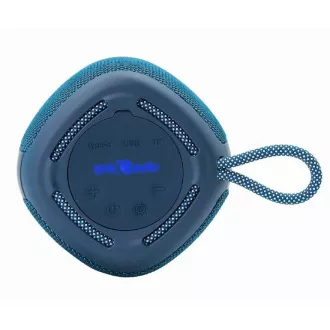 GEMBIRD Lautsprecher SPK-BT-LED-03-B, Bluetooth, 5W, RGB LED Hintergrundbeleuchtung, blau