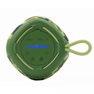 GEMBIRD Lautsprecher SPK-BT-LED-03-CM, Bluetooth, 5W, RGB LED Hintergrundbeleuchtung, Camo