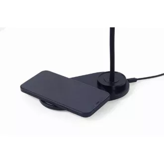 GEMBIRD Drahtloses QI-Ladegerät, 10W, mit LED-Licht, schwarz GEMBIRD Drahtloses QI-Ladegerät, 10W, mit LED-Licht, schwarz
