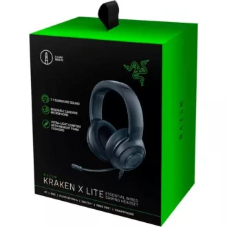 RAZER Gaming Headset Kraken X Lite, 3,5 mm Klinke, schwarz