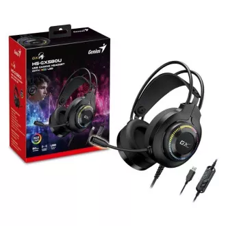 GENIUS Headset GX GAMING HS-GX580U, USB, RGB, schwarz