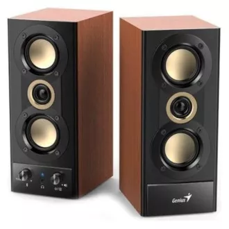 GENIUS Lautsprecher SP-HF800BT, 2.0, 20W, Bluetooth, 3.5mm Klinke, Holz