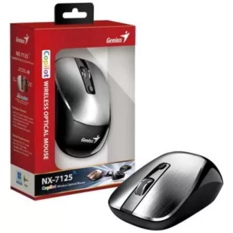 GENIUS Maus NX-7125 Silber/ 1200 dpi/ kabellos/ Copilot/ silber
