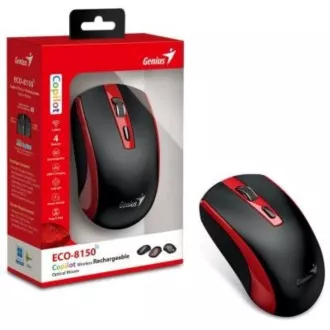 GENIUS Maus ECO-8150/ 1200 dpi/ kabellos/ wiederaufladbar/ Copilot/ schwarz und rot GENIUS Maus ECO-8150/ 1200 dpi/ kabellos/ wiederaufladbar/ Copilot/ schwarz und rot