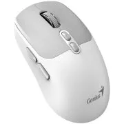 GENIUS Maus NX-8080S BT/ Dual Bluetooth   2, 4GHz/ 1600 dpi/ Copilot/ kabellos/ leise/ weiß/ grau