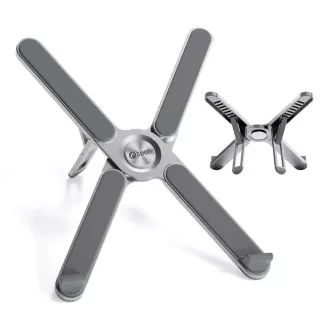 C-TECH Laptop-Ständer Quallis NTS-100, bis zu 15, 6", verstellbar, Aluminium