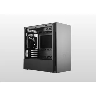 Cooler Master Gehäuse Silencio S400 Steel, mATX, 2x 120mm Lüfter, Schwarz