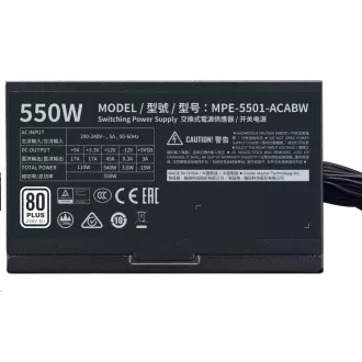 Cooler Master MWE White 550W V2, 120mm, 80 Cooler Master MWE White 550W V2, 120mm, 80