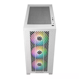 Cooler Master Gehäuse Elite 301, mATX, Transparentes Seitenteil, 3x 120mm ARGB Lüfter, Weiß