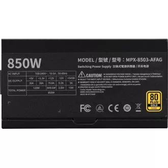 Cooler Master Netzteil 850W MWE Gold 3, 120mm, 80  Gold, voll modular, ATX 3.1