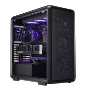 Cooler Master Gehäuse MasterFrame 600 Schwarz, Transparentes Seitenteil, ATX, 3x 140mm Lüfter, 1x 120mm Lüfter, Schwarz
