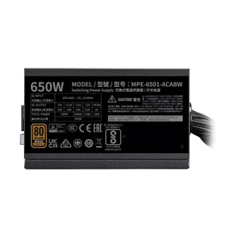 Cooler Master MWE Bronze 650W V3, 120mm, 80  Bronze