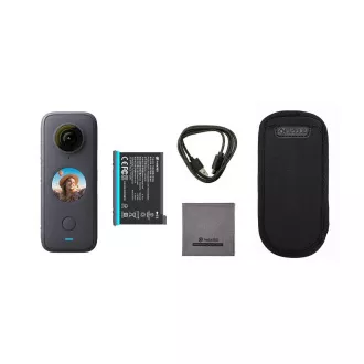 Insta360 ONE X2 Outdoor-Action-Kamera, wasserdicht, zwei 360°-Objektive, 30 fps, Sprachsteuerung