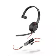 Poly Blackwire 5210 Headset, 3,5 mm Klinke   USB-C/A Adapter, mono (lose)