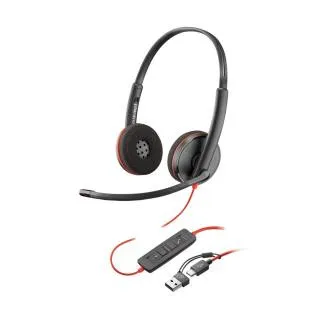 Poly Blackwire 3220 Headset, USB-C/A-Adapter, Stereo (lose)