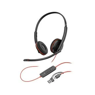 Poly Blackwire 3220 Headset, USB-C/A-Adapter, Stereo (lose) Poly Blackwire 3220 Headset, USB-C/A-Adapter, Stereo (lose)