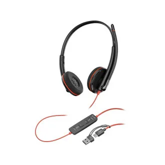 Poly Blackwire 3220 Headset, USB-C/A-Adapter, Stereo (lose) Poly Blackwire 3220 Headset, USB-C/A-Adapter, Stereo (lose)
