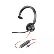 Poly Blackwire 3310 MS Teams Headset, USB-C/A-Adapter, mono