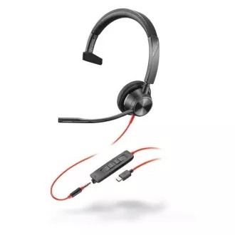 Poly Blackwire 3315 MS Teams Headset, 3,5 mm Klinke USB-C/A Adapter, mono Poly Blackwire 3315 MS Teams Headset, 3,5 mm Klinke USB-C/A Adapter, mono