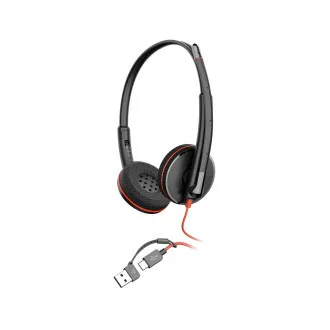 Poly Blackwire 3220 Headset, USB-C/A-Adapter, Stereo Poly Blackwire 3220 Headset, USB-C/A-Adapter, Stereo