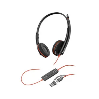 Poly Blackwire 3220 Headset, USB-C/A-Adapter, Stereo Poly Blackwire 3220 Headset, USB-C/A-Adapter, Stereo