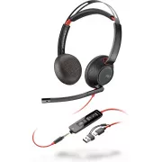 Poly Blackwire 5220 Headset, 3,5 mm Klinke   USB-C/A Adapter, Stereo