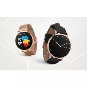 Garett Smartwatch Verona gold, schwarzes Armband