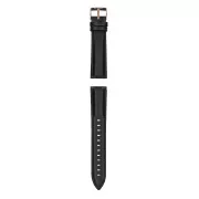 Garett Universalband 20 mm, schwarz mit Goldschließe, Ökoleder