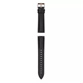 Garett Universalband 20 mm, schwarz mit Goldschließe, Ökoleder Garett Universalband 20 mm, schwarz mit Goldschließe, Ökoleder