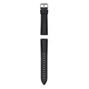 Garett Universalband 20 mm, schwarz mit silberner Schließe, Leder