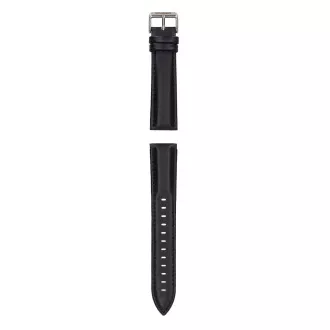 Garett Universalband 20 mm, schwarz mit silberner Schließe, Leder Garett Universalband 20 mm, schwarz mit silberner Schließe, Leder