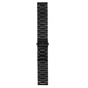 Garett Universalband 22 mm, schwarzes Metall, Massivbauweise