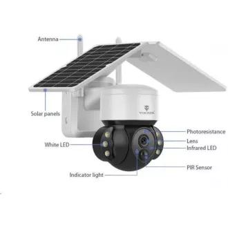 Viking Solar-HD-Außenkamera HDs02 4G, weiß Viking Solar-HD-Außenkamera HDs02 4G, weiß