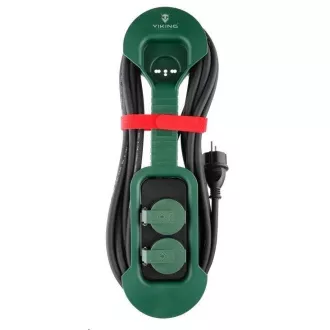 Viking Steckdosenverlängerung R280, 2x AC 230V, IP44, Länge 8 m