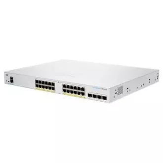 Cisco Switch CBS350-24P-4G-UK (24xGbE, 4xSFP, 24xPoE , 195W, lüfterlos) - REFRESH